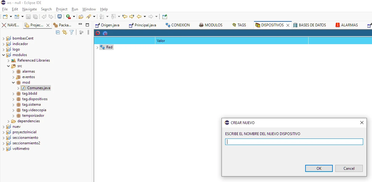 Dialogo en el que se solicita un nombre para el nuevo dispositivo